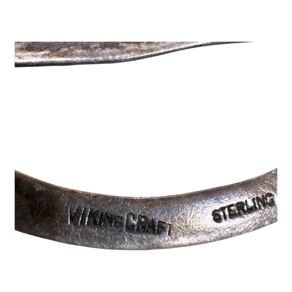 Vintage Viking Craft Sterling Silver Flying Geese Brooch Large Statement 2.5" - Picture 3 of 5